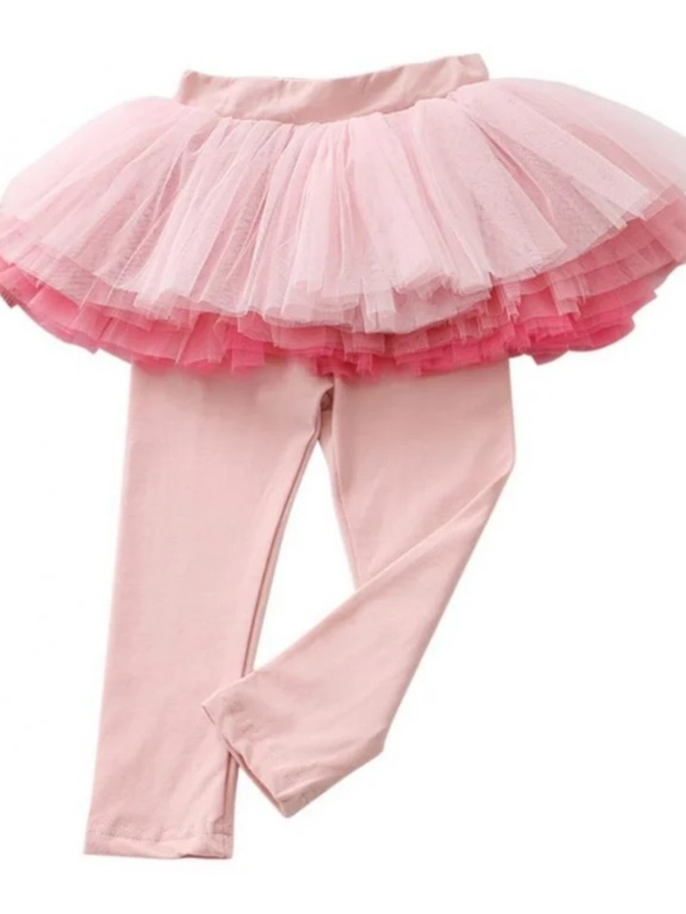 Boutique Pink Tulle Layered Tutu Leggings for Kids